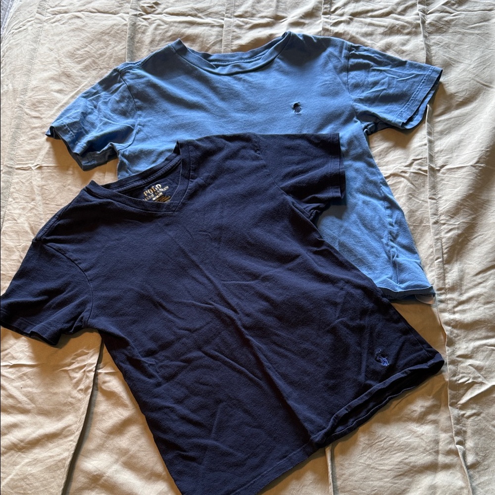 Polo by Ralph Lauren Light Blue & Navy Short Sleeve Tees